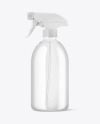 Clear Spray Bottle Mockup