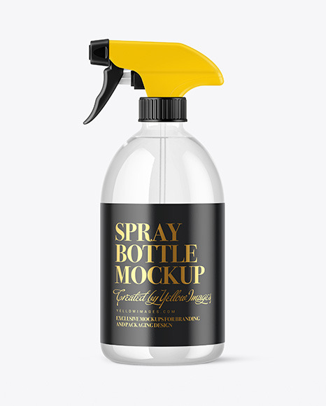 Clear Spray Bottle Mockup