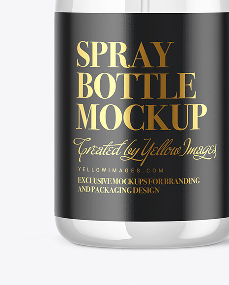 Clear Spray Bottle Mockup