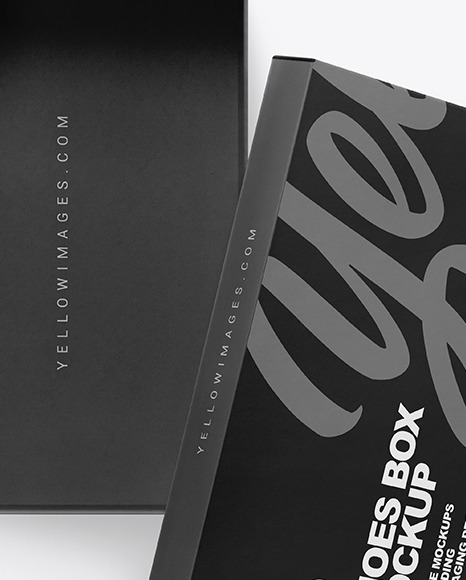 Opened Shoe Box Mockup