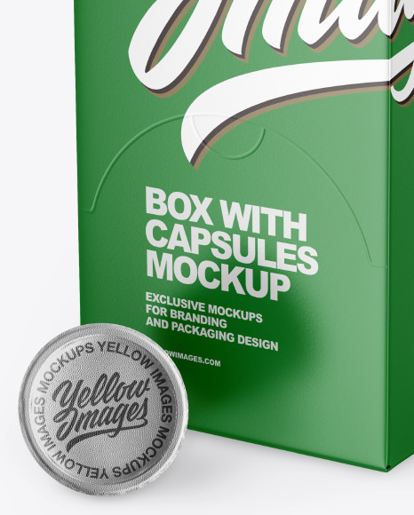 Box With Coffee Capsules Mockup