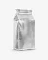 Metallic Coffee Bag Mockup - Half Side View