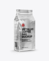 Metallic Coffee Bag Mockup - Half Side View