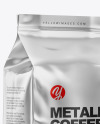 Metallic Coffee Bag Mockup - Half Side View