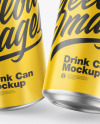 Metallic Drink Cans w/ Glossy Finish Mockup