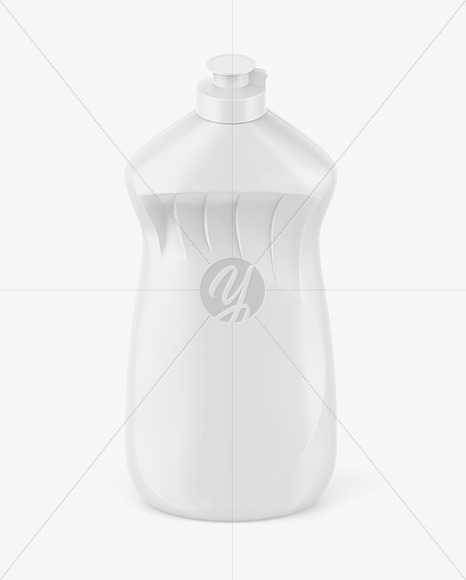 Washing-up Liquid Glossy Bottle w/ Closed Cap Mockup