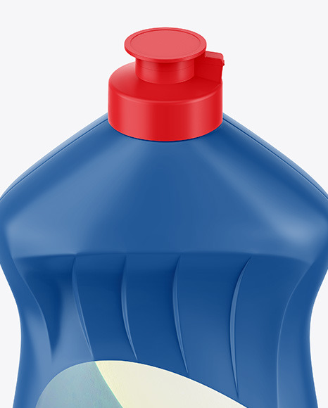 Washing-up Liquid Glossy Bottle w/ Closed Cap Mockup