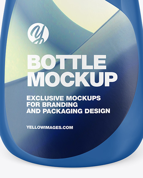 Washing-up Liquid Glossy Bottle w/ Closed Cap Mockup