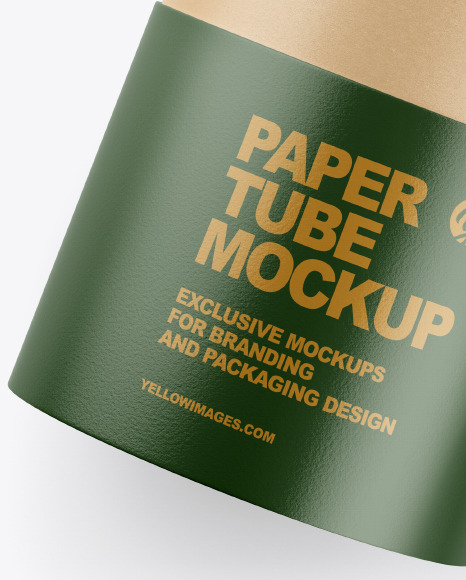 Glossy Paper Tube W/ Tea Mockup