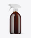 Amber Glass Spray Bottle Mockup