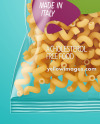 Plastic Bag With Cavatappi Pasta Mockup