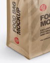 Kraft Food Bag Mockup -Half Side View (High Angle Shot)