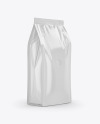 Glossy Coffee Bag Mockup - Half Side View