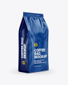 Glossy Coffee Bag Mockup - Half Side View