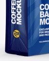 Glossy Coffee Bag Mockup - Half Side View