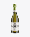 Antique Green Glass Lambrusco Bottle With White Wine Mockup