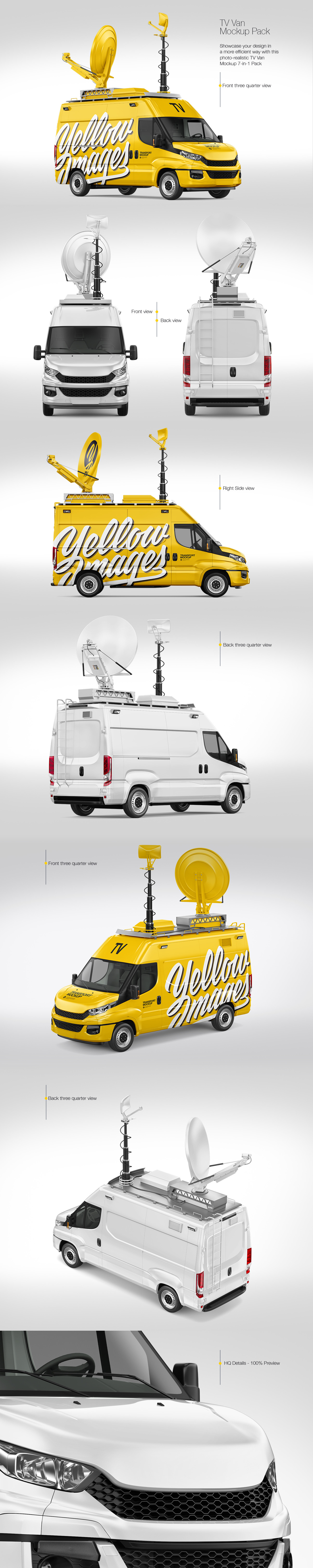 TV Van Mockup - Pack TV Van Mockup - Pack