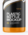 Glossy Plastic Bottle with Pump Mockup