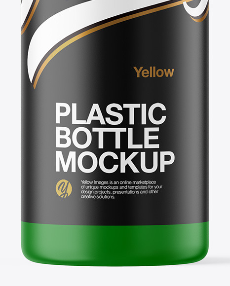 Matte Plastic Bottle with Pump Mockup