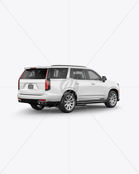 Luxury SUV Mockup - Back HalfSide View