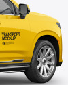 Luxury SUV Mockup - Back HalfSide View