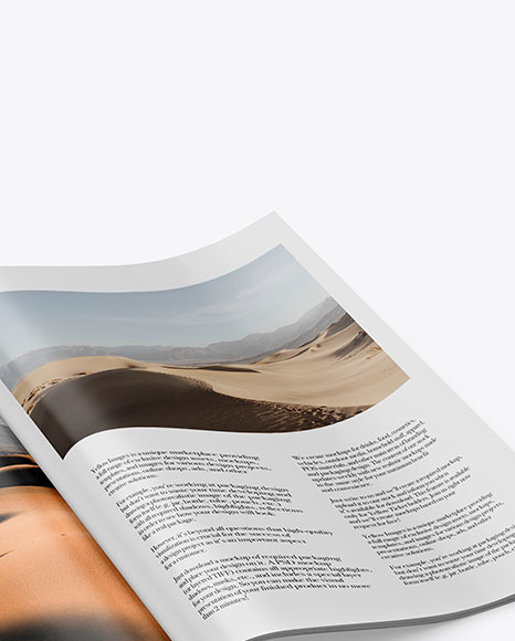 Opened Magazine Mockup