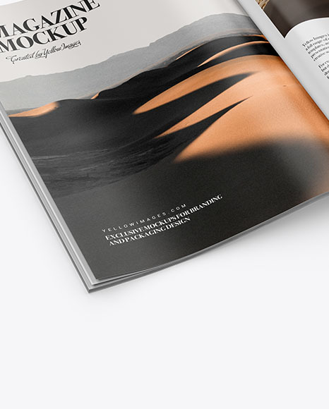 Opened Magazine Mockup