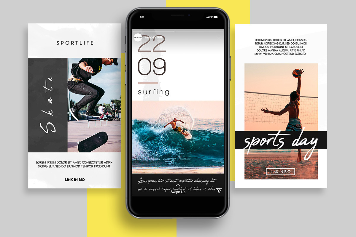 6 sports instagram stories template