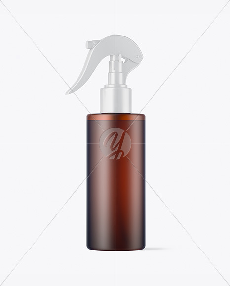 Frosted Amber Spray Bottle Mockup