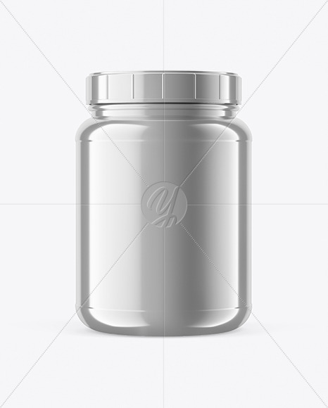 Metallized Protein Jar Mockup