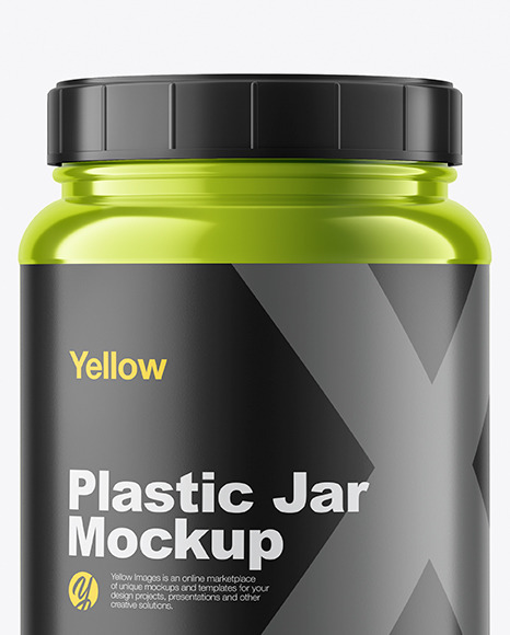 Metallized Protein Jar Mockup