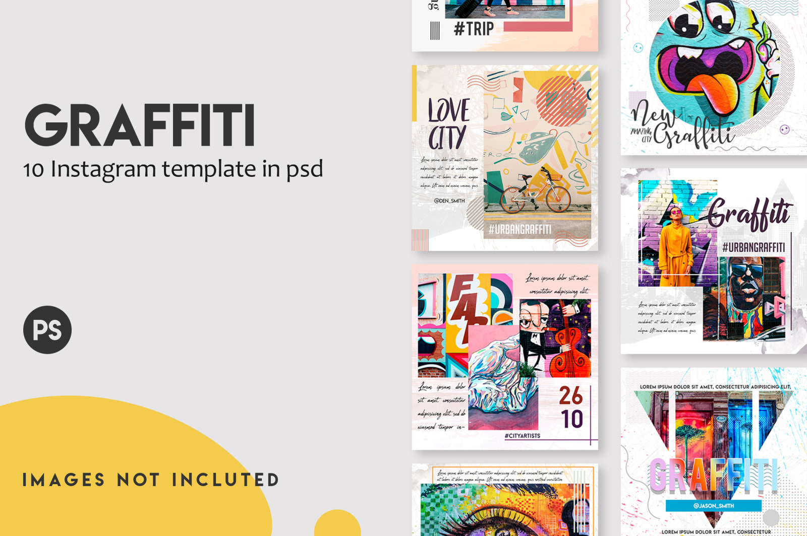 10 Instagram post template set 10 Instagram post template set