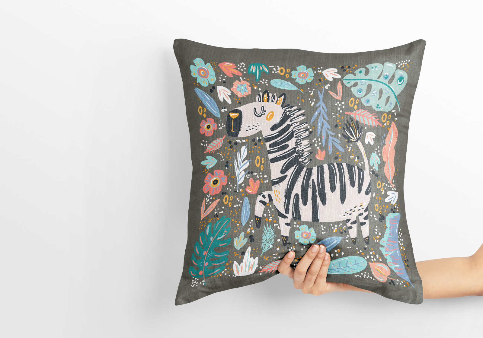 Cartoon poster animal florals background Cartoon poster animal florals background