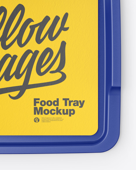 Matte Food Tray w/ Paper Mockup