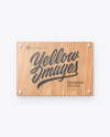 Wooden Nameplate Mockup