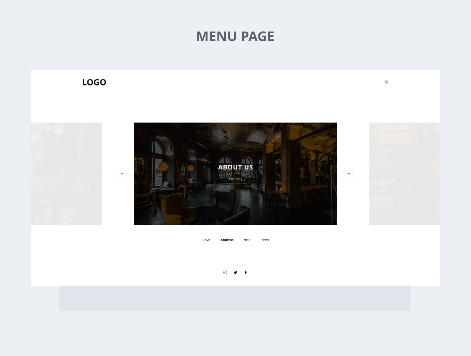 UI kit for restaurants & cafe UI kit for restaurants & cafe