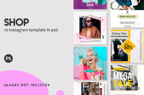 10 instagram post template in on set - Trend market