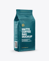 Matte Coffee Bag Mockup - Half Side View