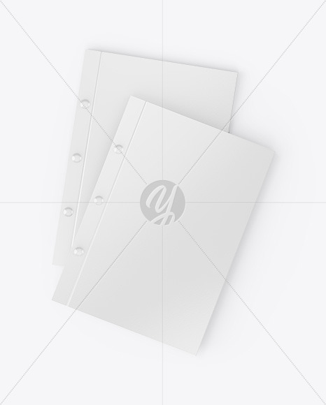 Two Hard Cover Notebooks Mockup