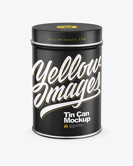 Matte Tin Can Mockup - Matte+Tin+Can+with+Transparent+Cap+Mockup+-+Front+View+(High+Angle+Shot)+in+Can+Mockups+on+...