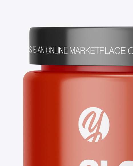 Glossy Cream Jar Mockup