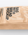 Paper Bag With Bread Mockup