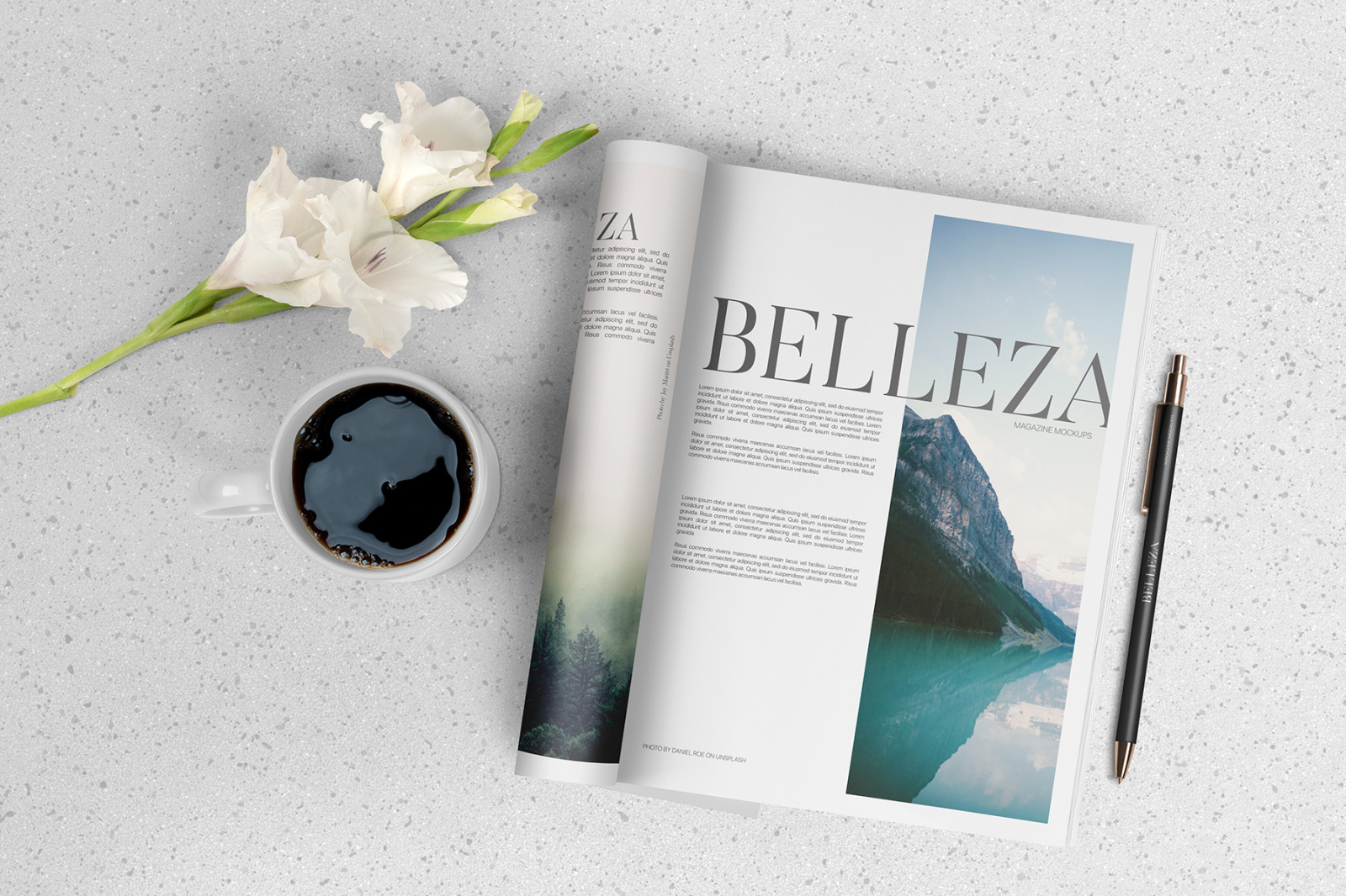 Belleza - A4 Magazine Mockups Pack