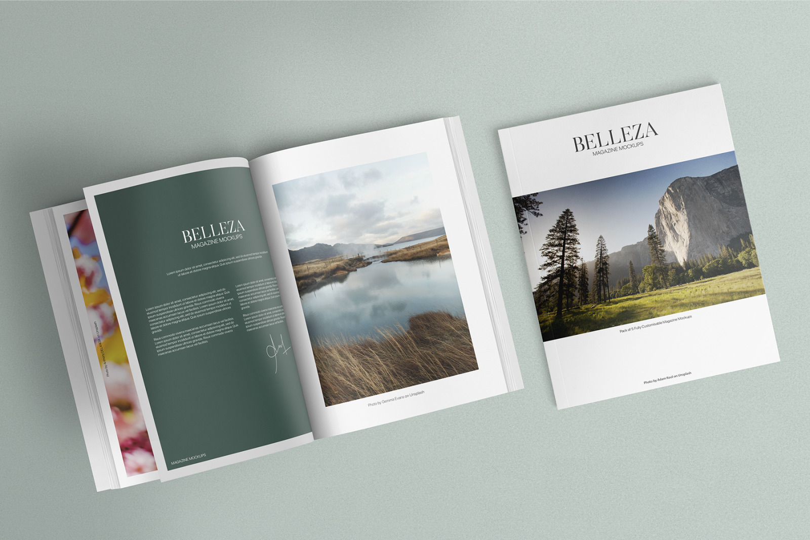 Belleza - A4 Magazine Mockups Pack