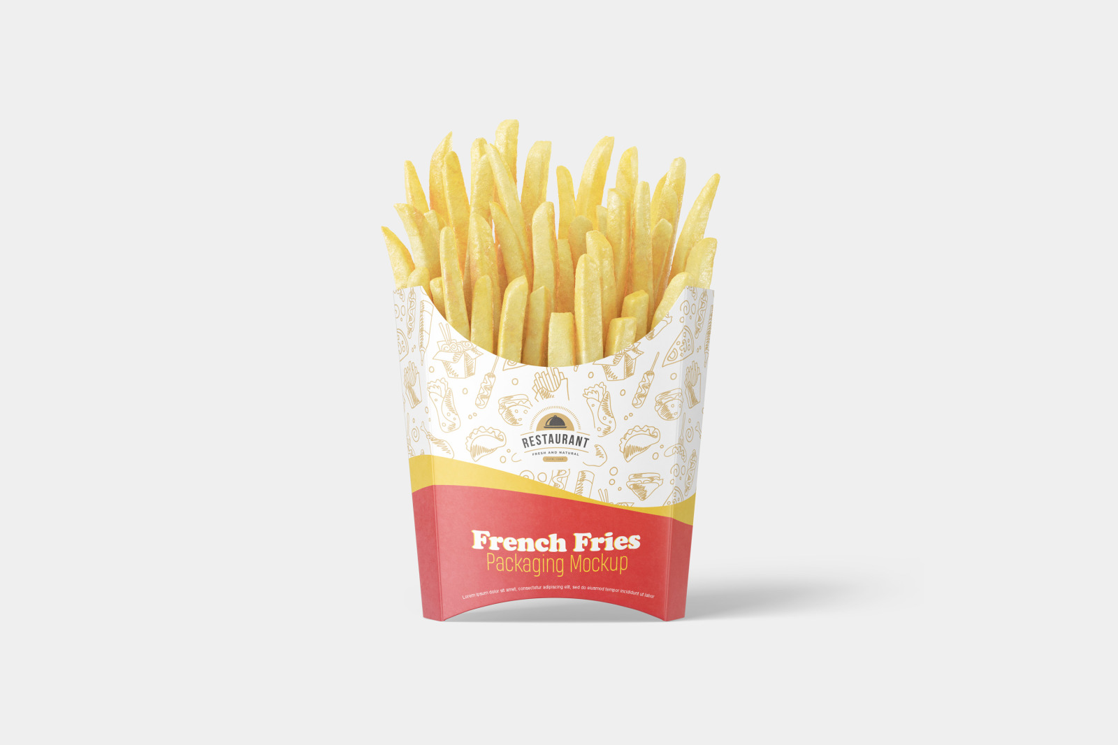 French Fries Packaging Mockup