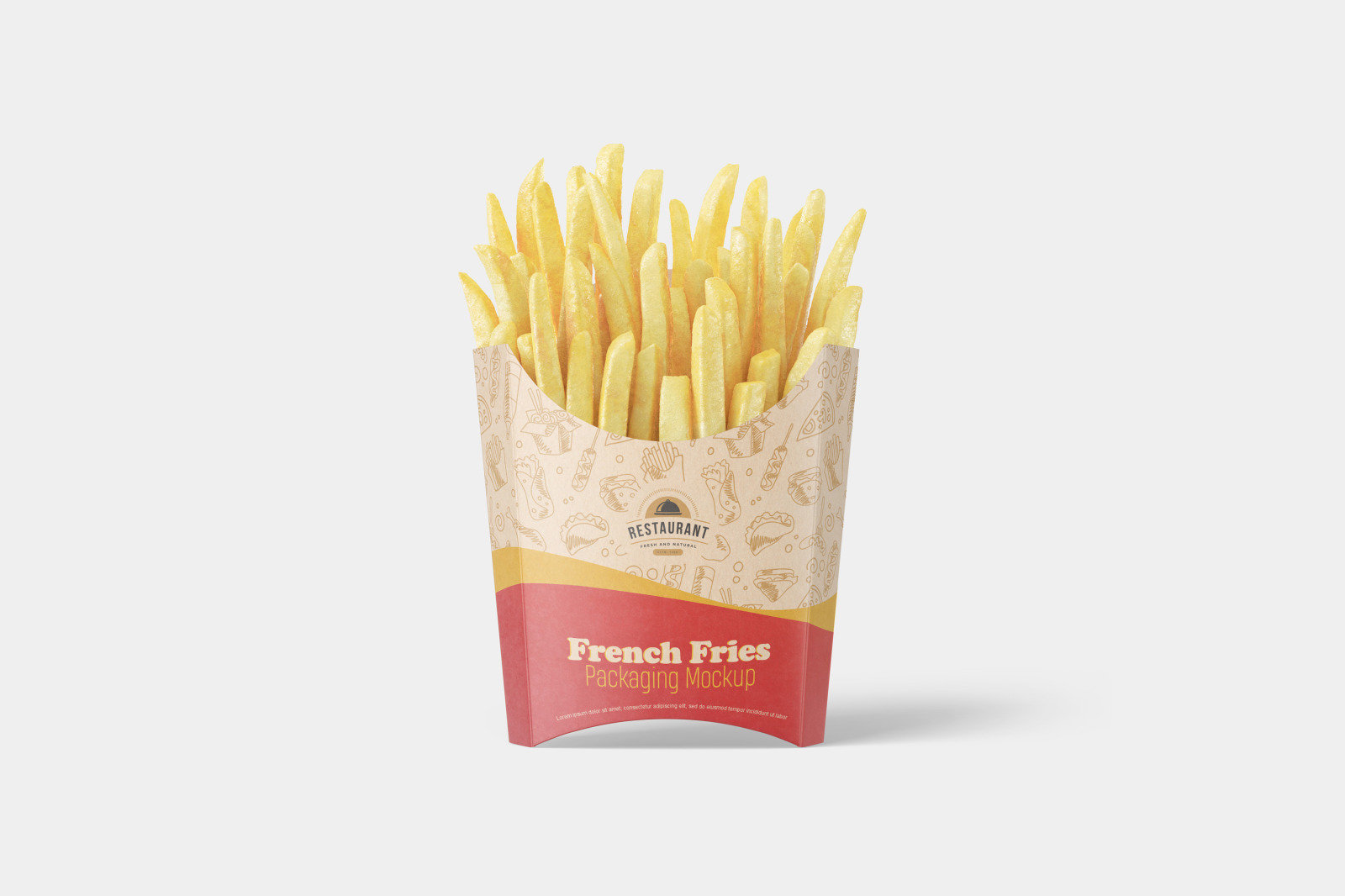 French Fries Packaging Mockup French Fries Packaging Mockup