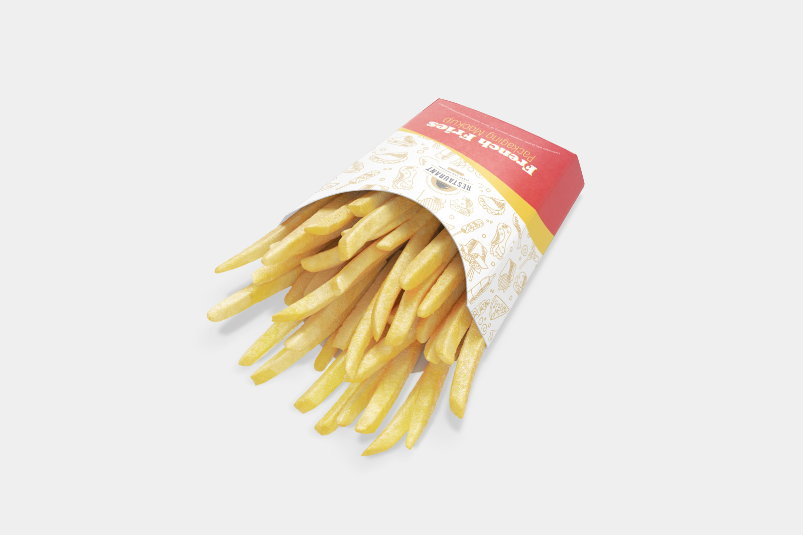 French Fries Packaging Mockup