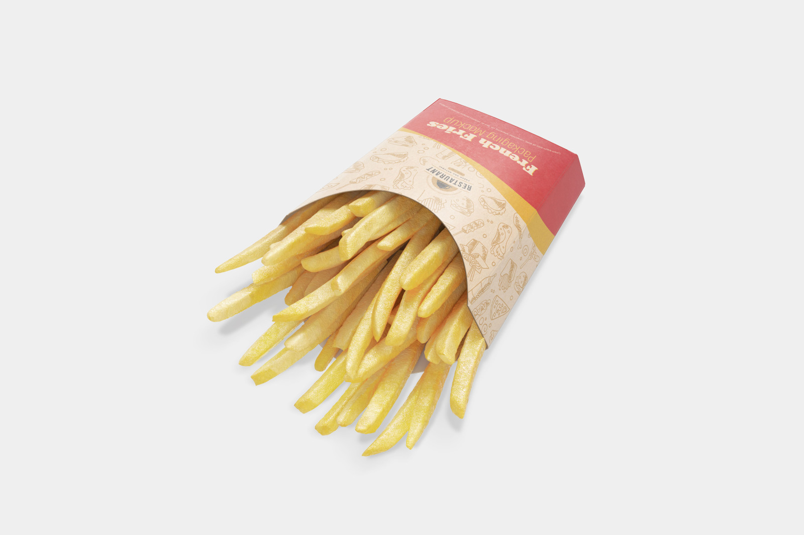 French Fries Packaging Mockup French Fries Packaging Mockup