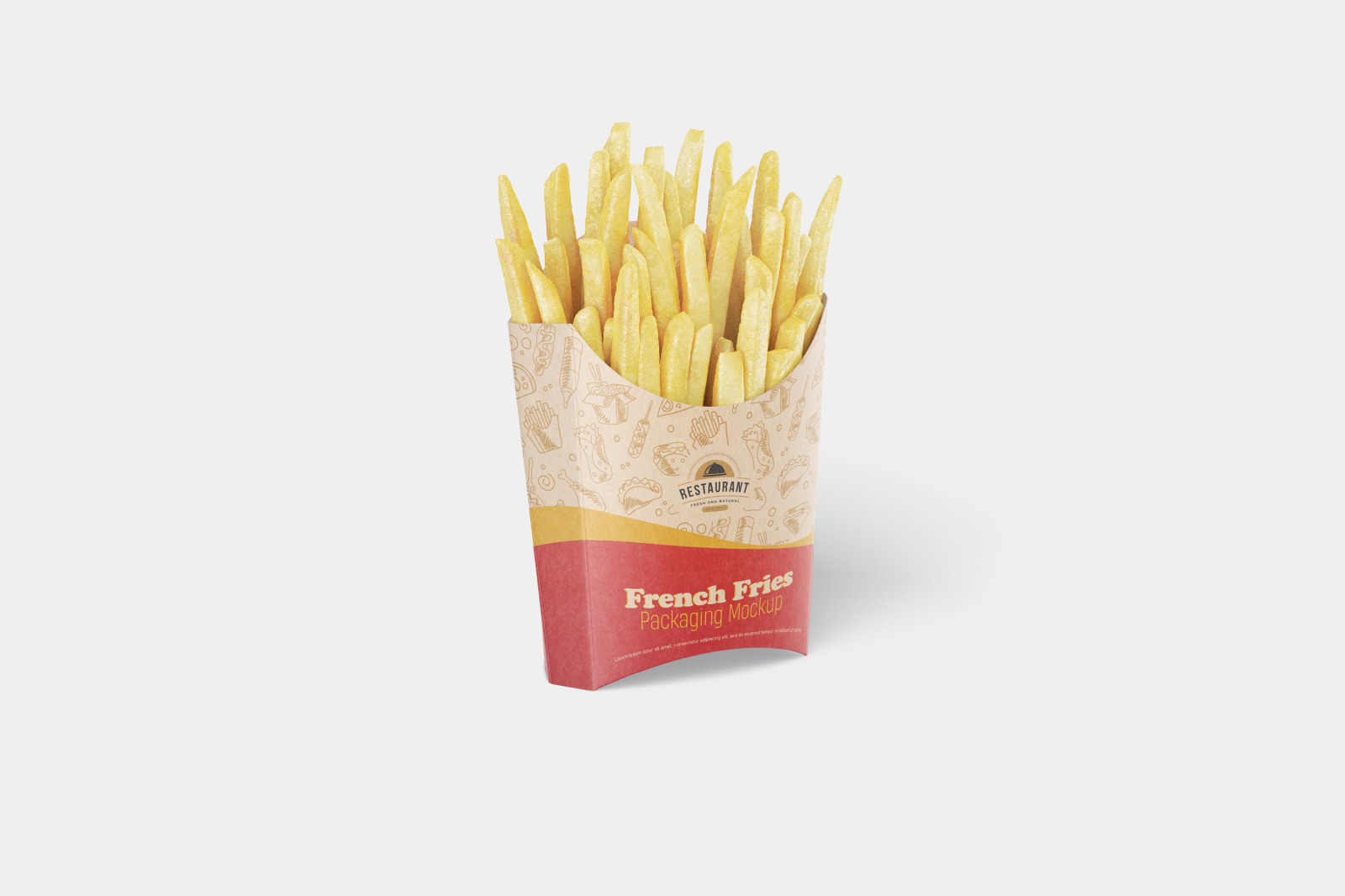 French Fries Packaging Mockup