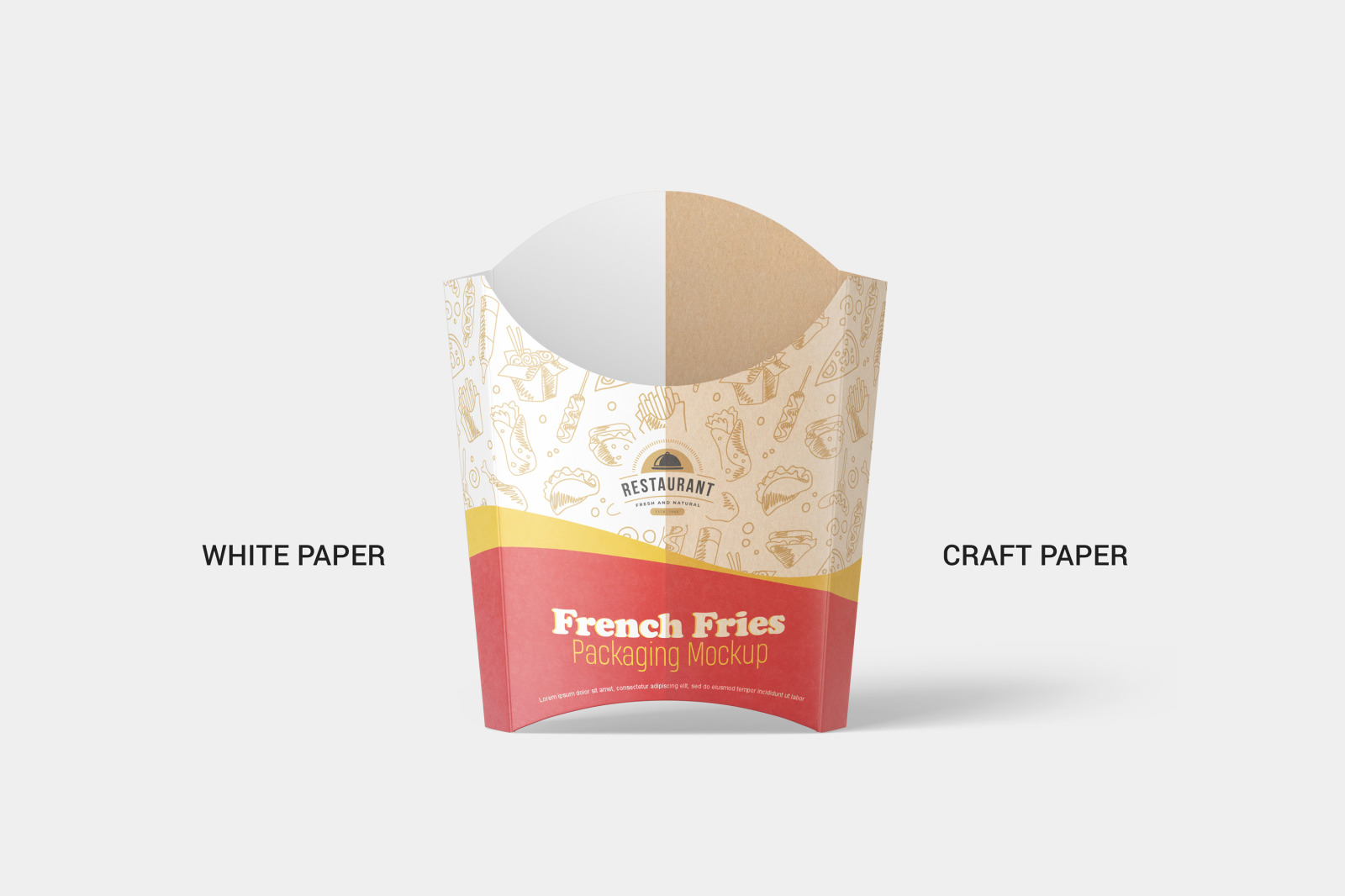 French Fries Packaging Mockup French Fries Packaging Mockup